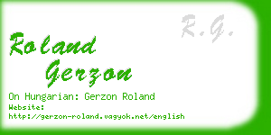 roland gerzon business card